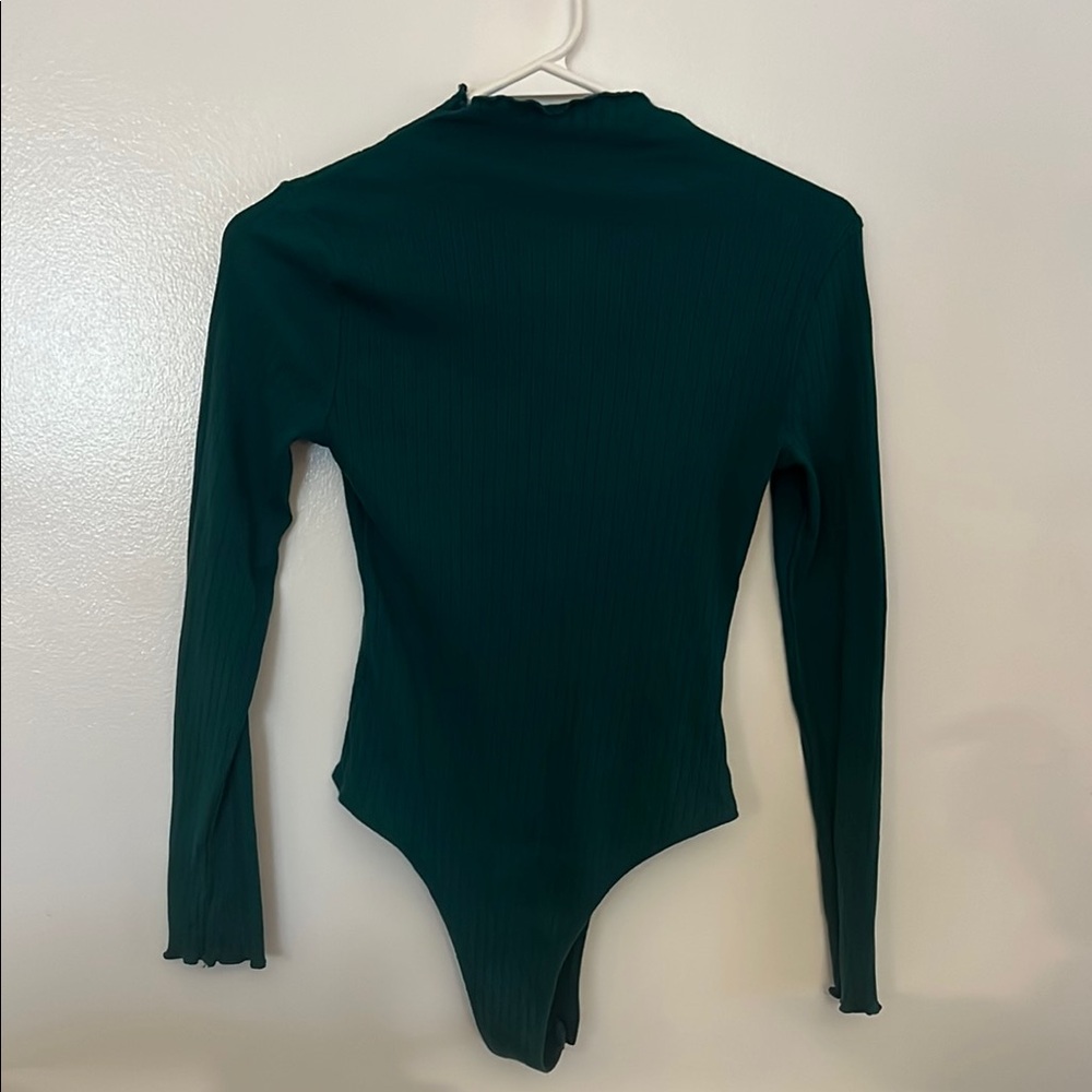 Dark Green Long Sleeve Bodysuit